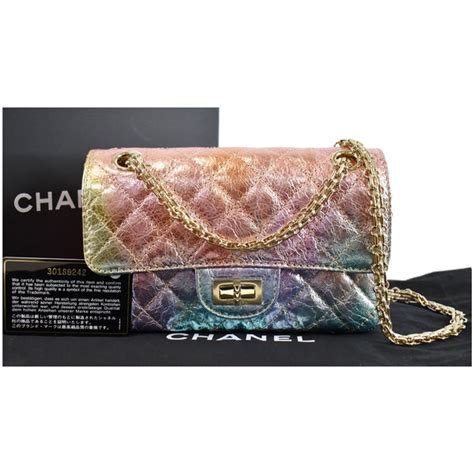 chanel metallic rainbow bag